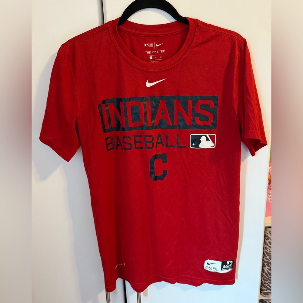 Nike Red Cleveland Indians Baseball Tee